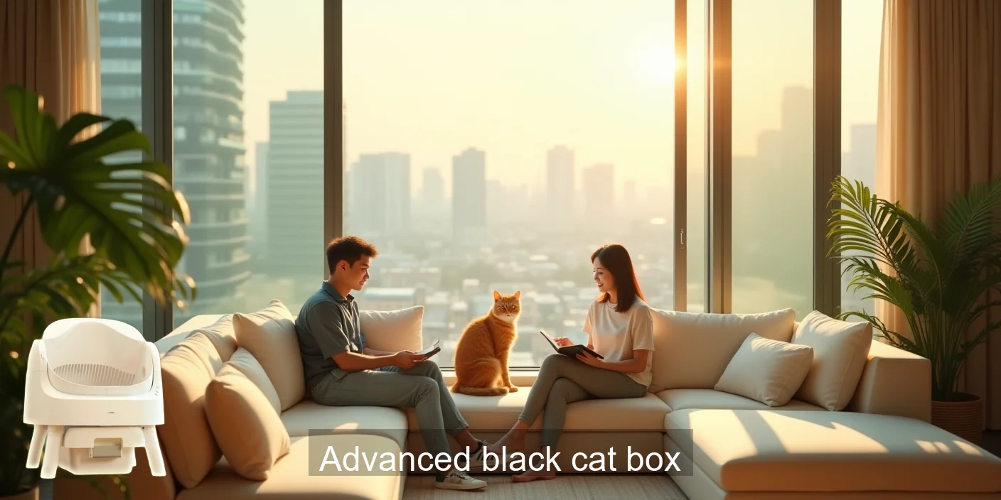 Advanced Black Cat Litter Box