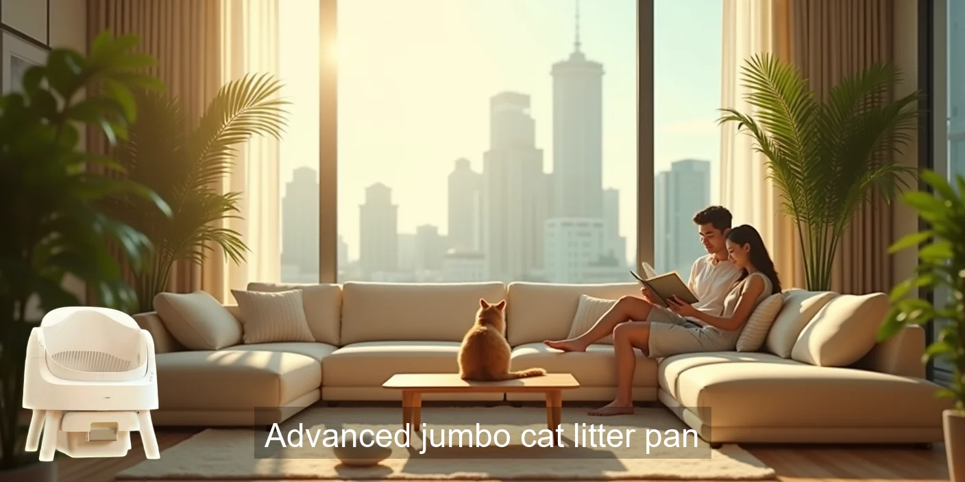 Advanced Jumbo Cat Litter Pan: Spacious Comfort