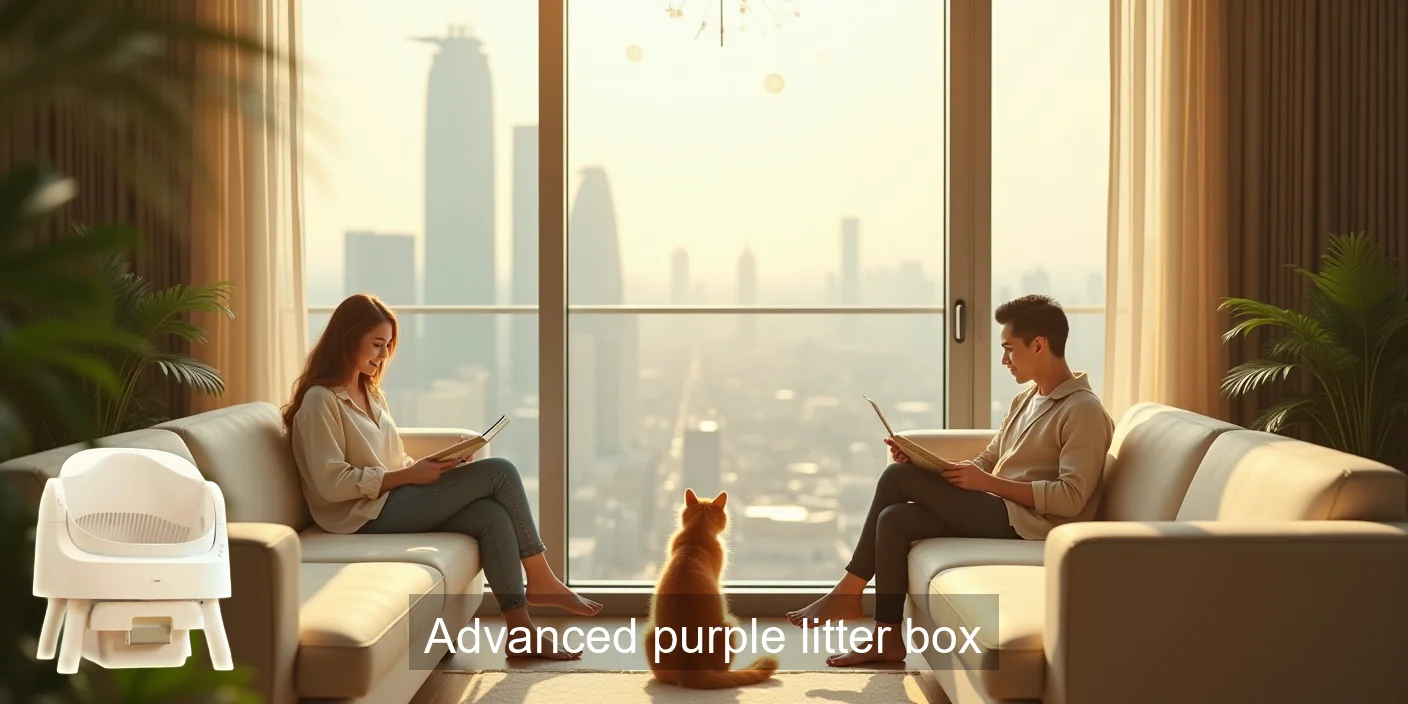 Advanced Purple Litter Box For Cats