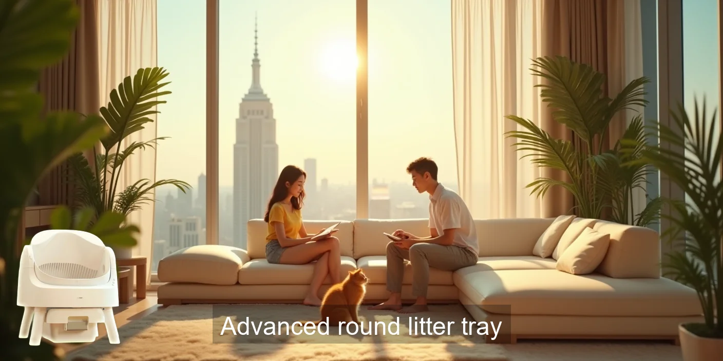 Advanced Round Litter Tray: Cat Comfort