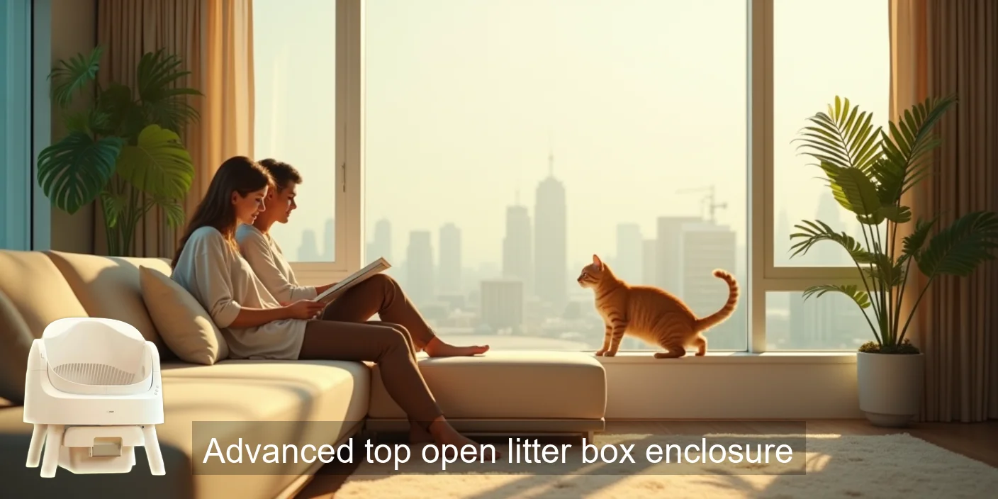 Advanced Top Open Cat Litter Box Enclosure