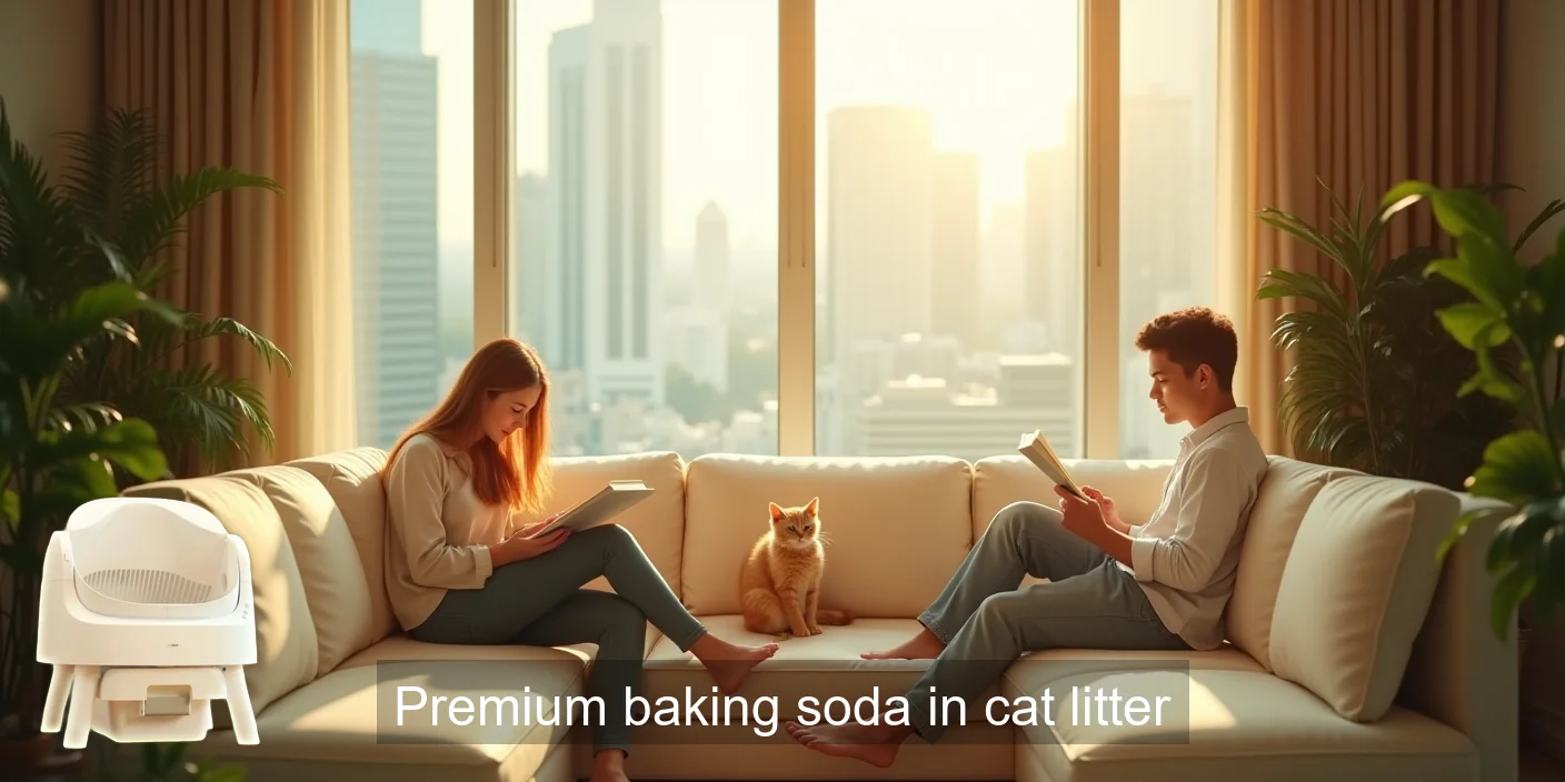 Premium Baking Soda Freshens Cat Litter