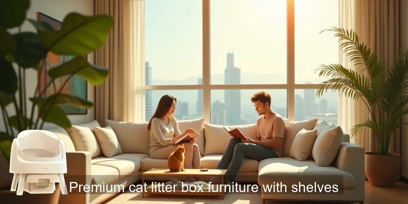 Premium Cat Litter Box Furniture Premium Cat