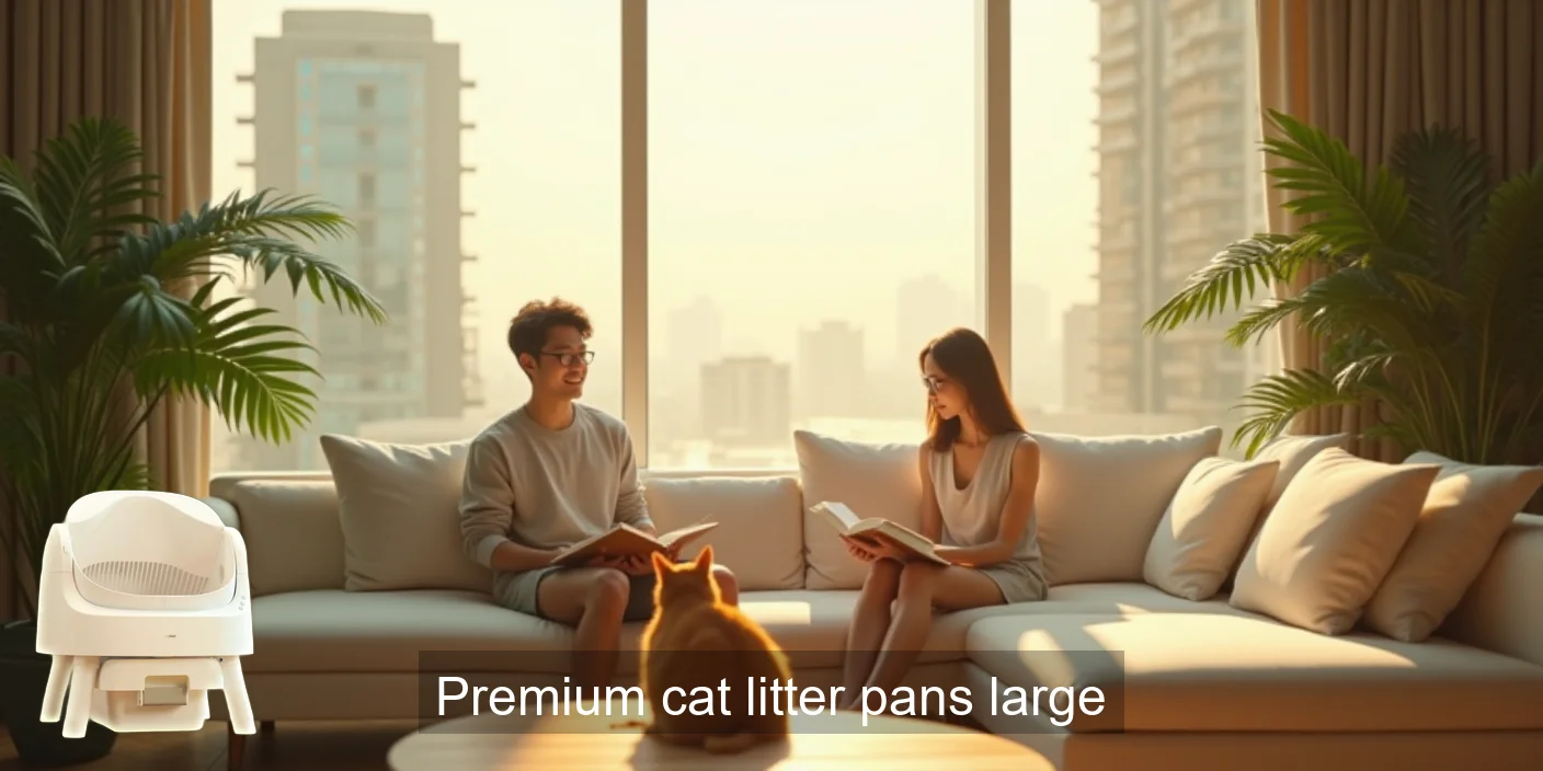 Premium Cat Litter Pans: Large Size