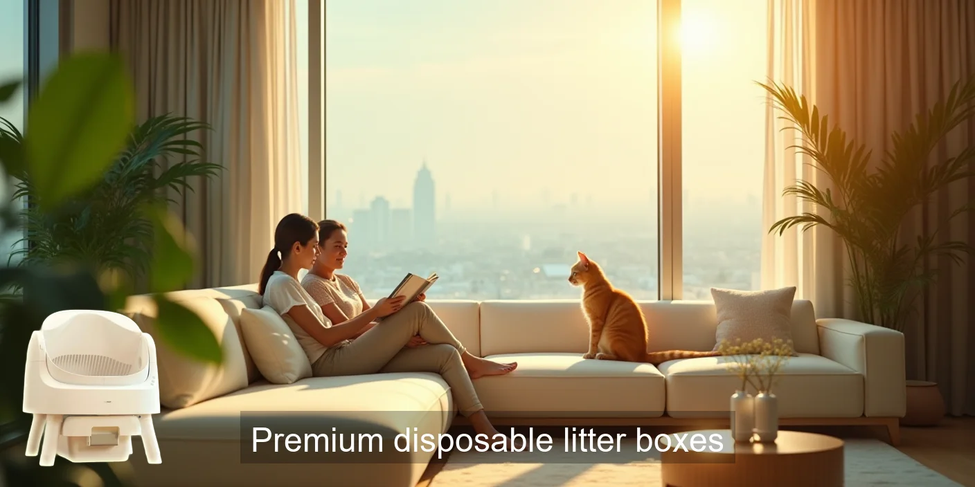 Premium Disposable Litter Boxes Easy Cleanup