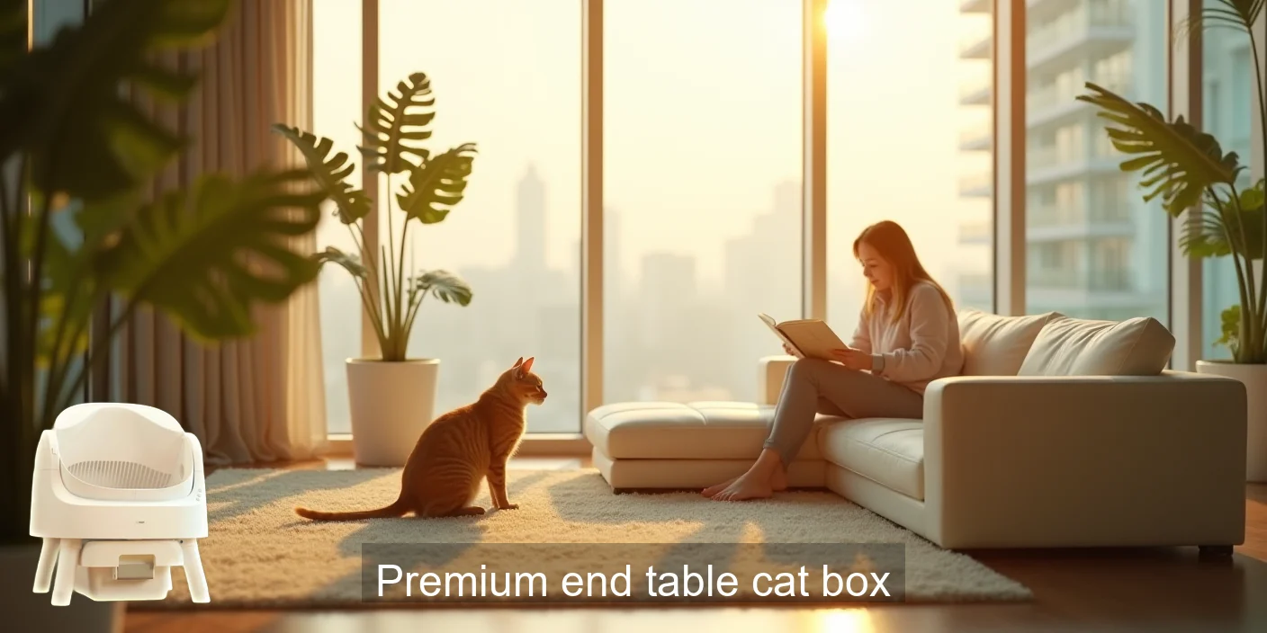 Premium End Table Cat Litter Box