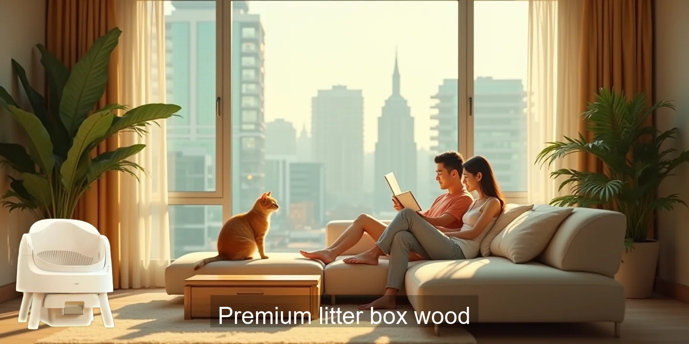 Premium Wooden Litter Box Bliss