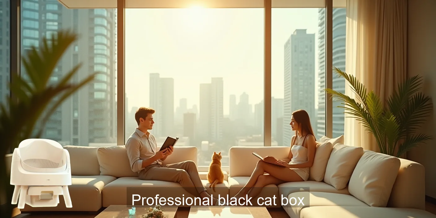 Professional Black Cat Litter Box