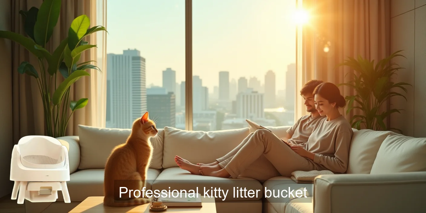 Professional Kitty Litter Bucket Easy Scoop Professional