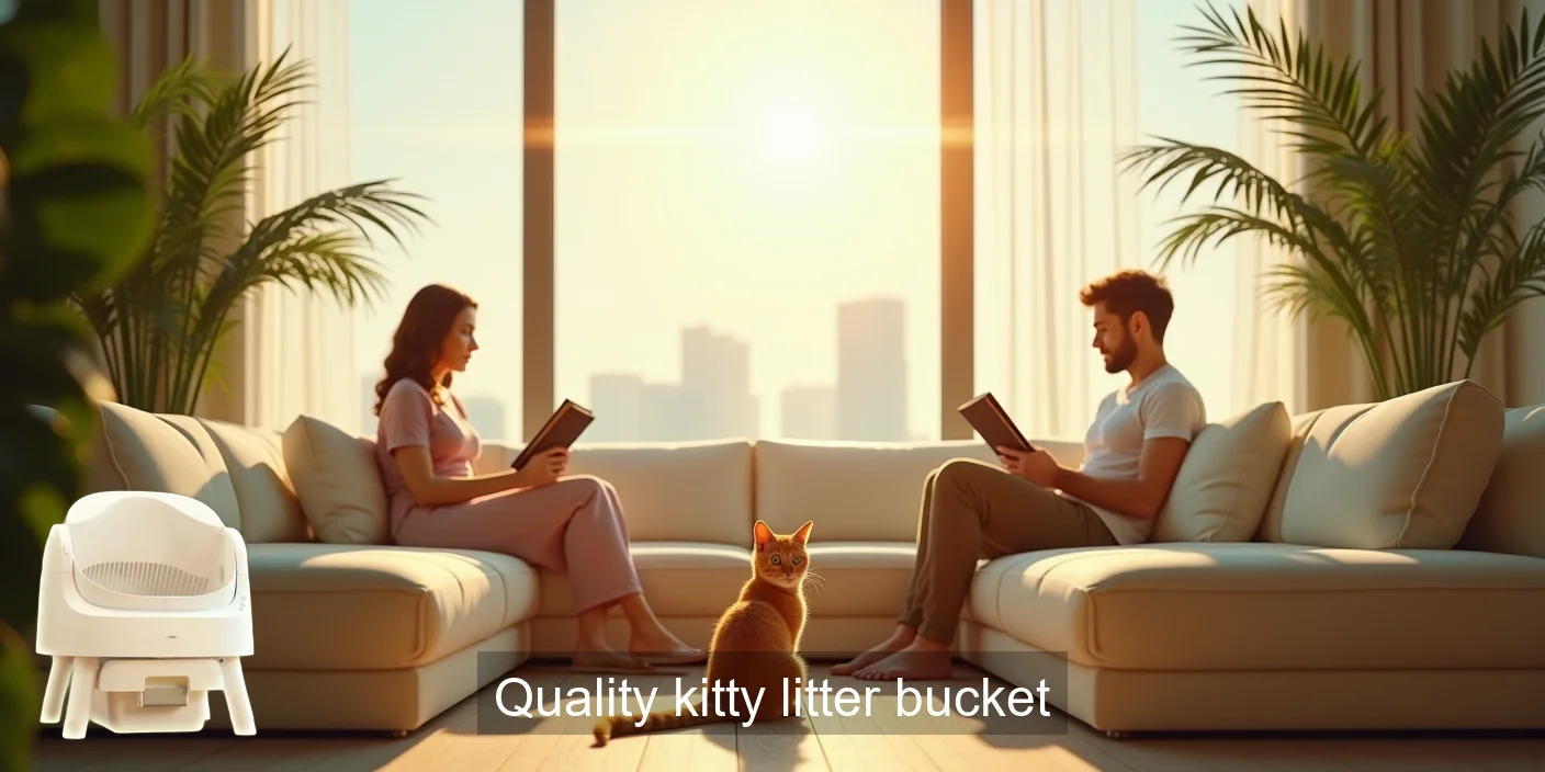 Quality Kitty Litter Bucket Easy Scoop