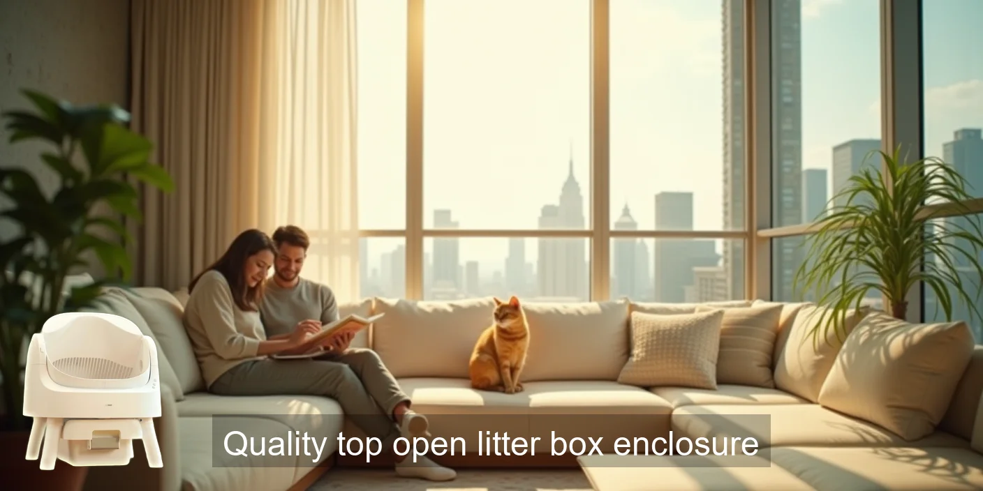 Quality Top Open Cat Litter Box Enclosure