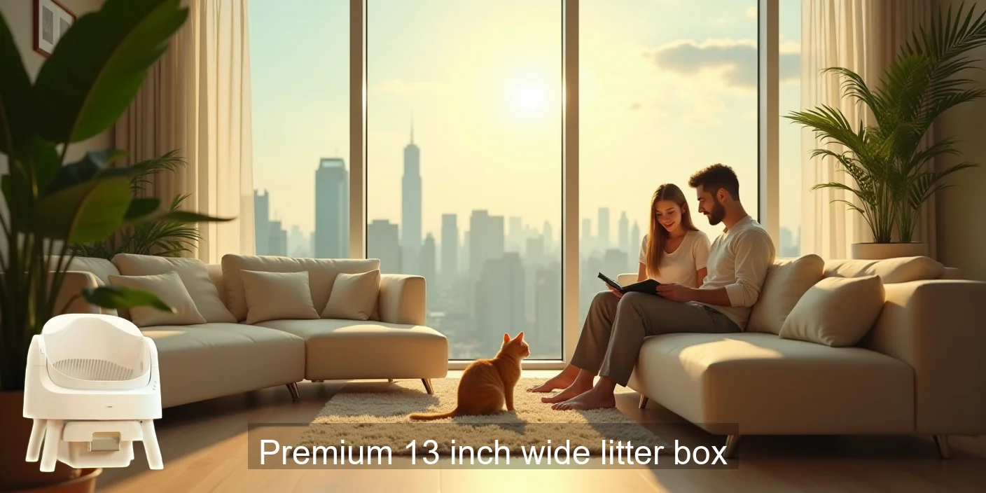 Spacious Premium Thirteen Inch Cat Litter Box